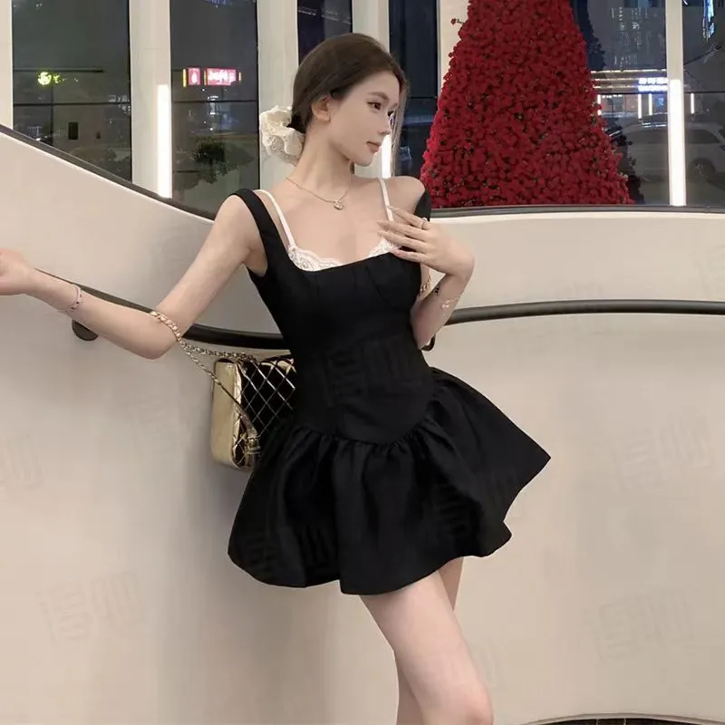 DOSOHEB Sleeveless Dress Women's Black-6