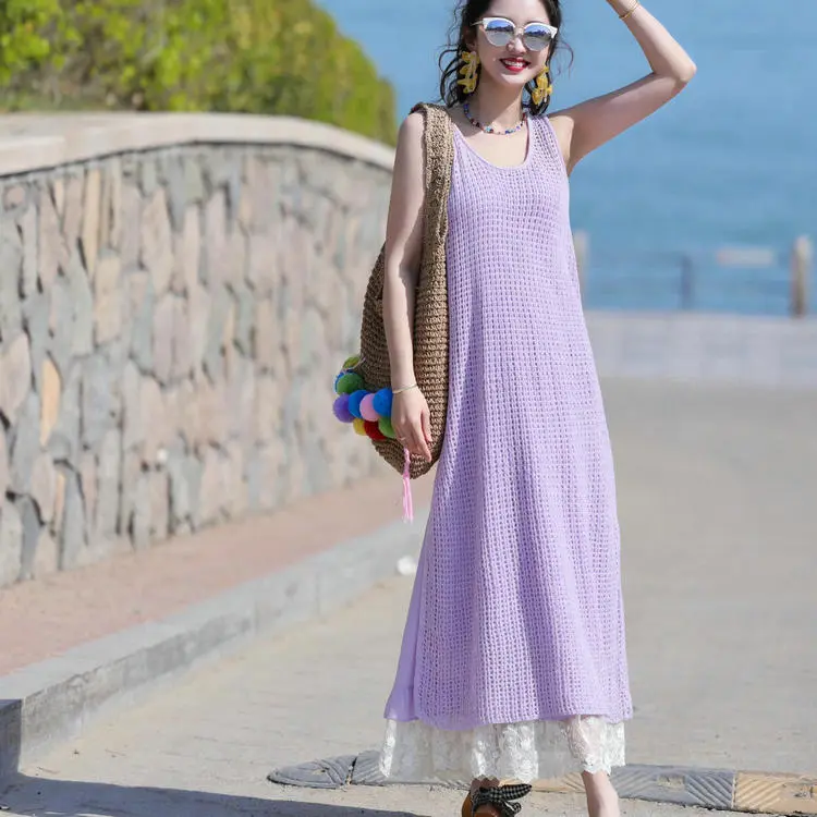 DOSOHEB Skirt Set Women's Purple-3