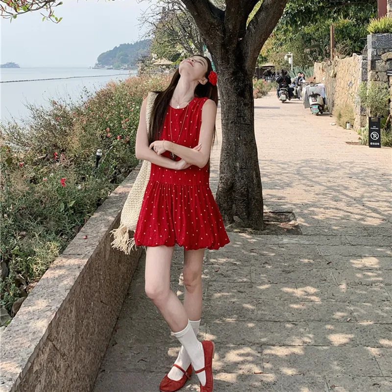 DOSOHEB Sleeveless Dress Women's-5