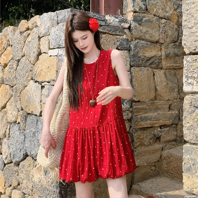 DOSOHEB Sleeveless Dress Women's-6