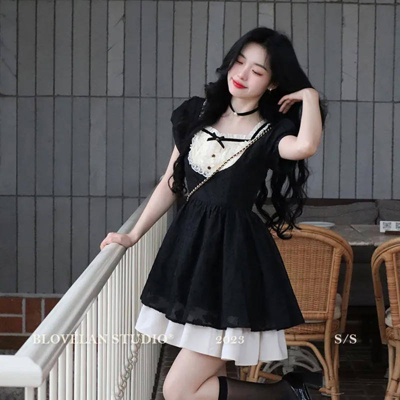 DOSOHEB Short Sleeved Dress Women's-5