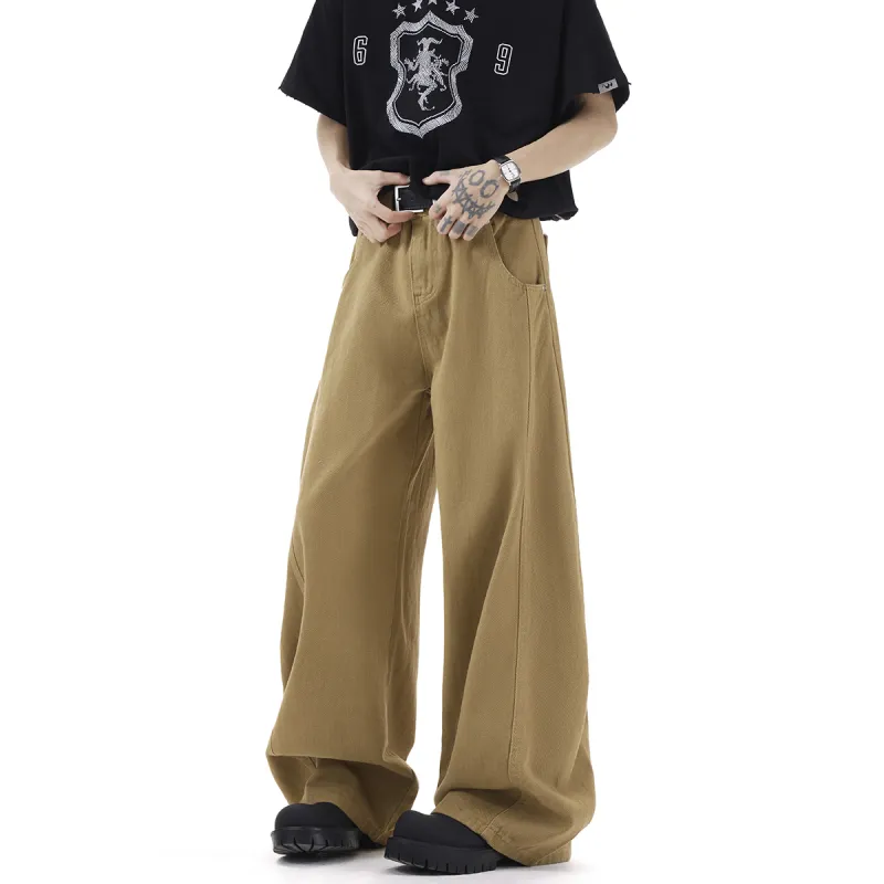 PAEFA Casual Pants Unisex Khaki-5