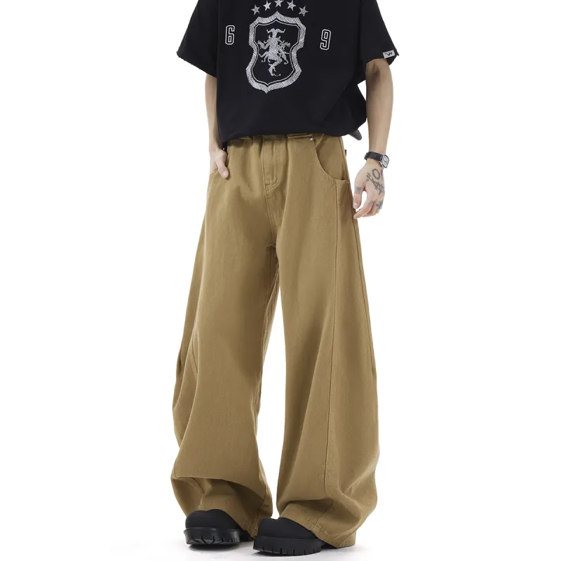 PAEFA Casual Pants Unisex Khaki-4