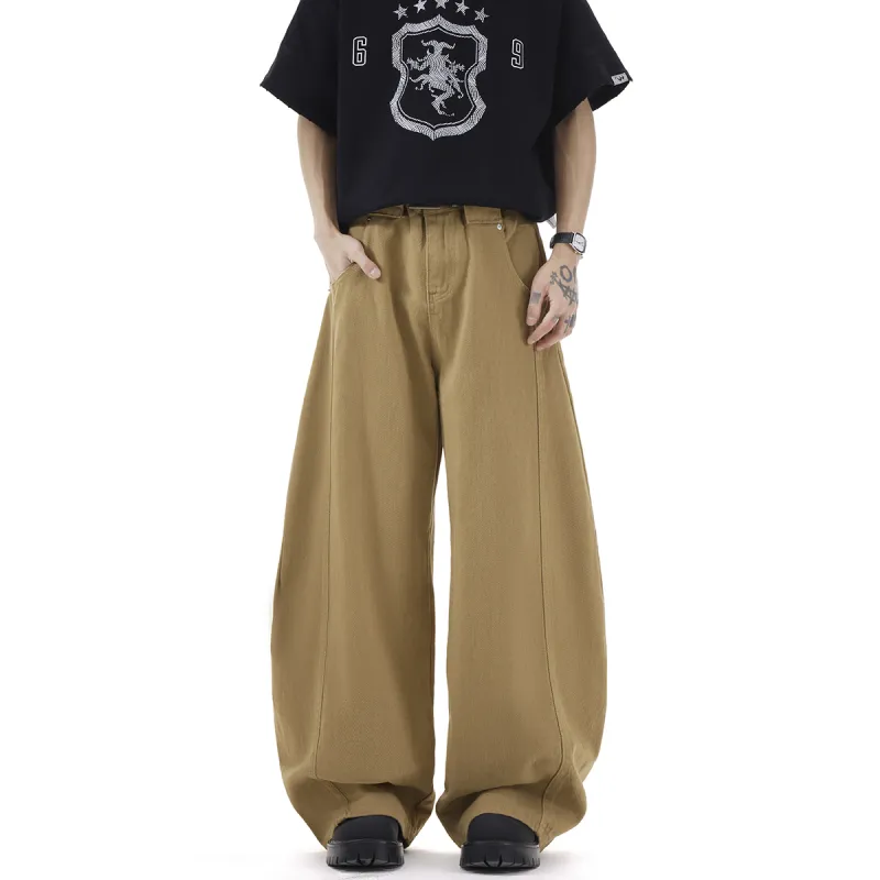 PAEFA Casual Pants Unisex Khaki-3