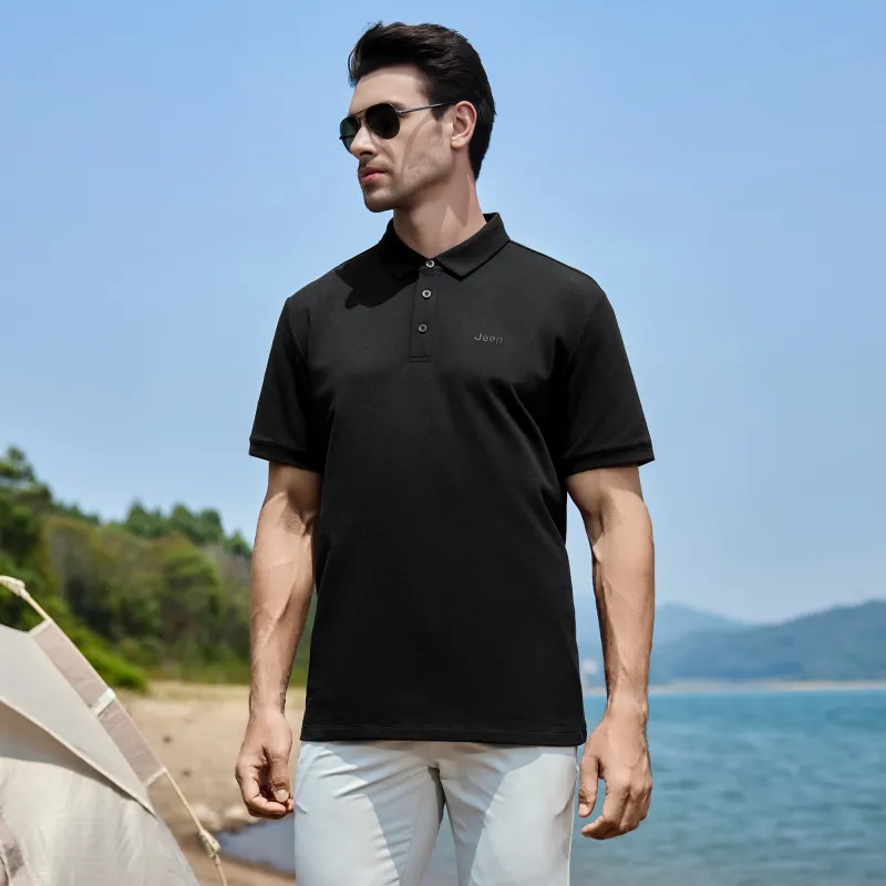 Jeep Outdoor Casual Polo Shirt Unisex Black-4