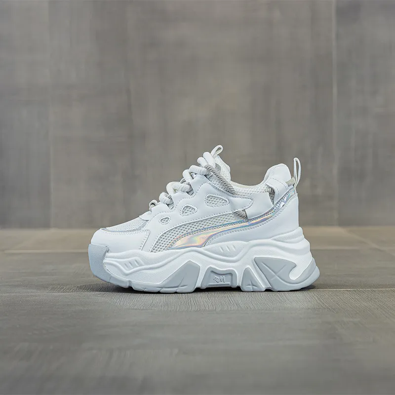 CHOVO Breathable Lightweight Height Increasing Low Top Chunky Sneakers Women's-8
