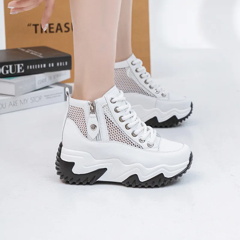 CHOVO Ankle Boots Women's White Black/Light Coffee-2