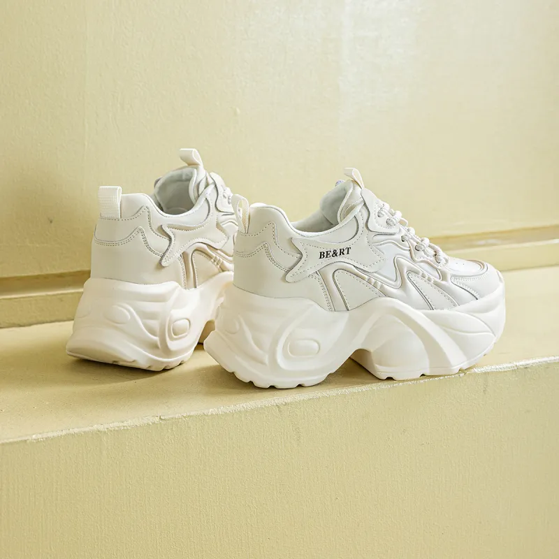 CHOVO Breathable Lightweight Height Increasing Low-Top Chunky Sneakers Women's-8