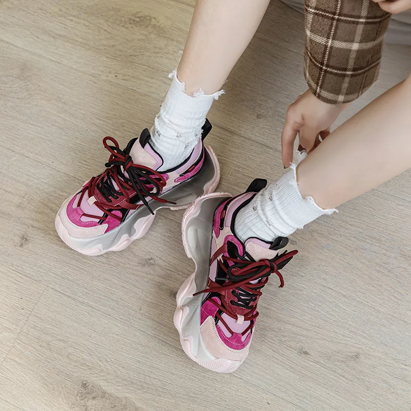 CHOVO Low-Top Chunky Sneakers Women's-4