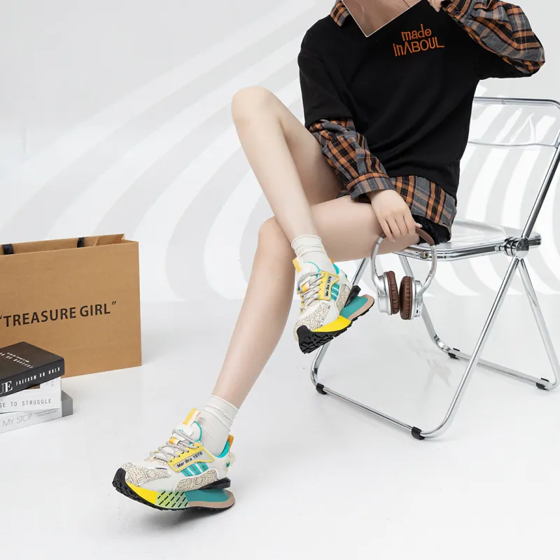 CHOVO Anti-Slip And Wear-Resistant Lightweight Height Increasing Low-Top Casual Shoes Unisex-13