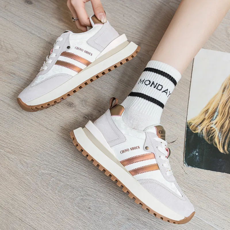 CHOVO Cushioning Breathable Lightweight Height Increasing Low-Top Casual Shoes Women's-2