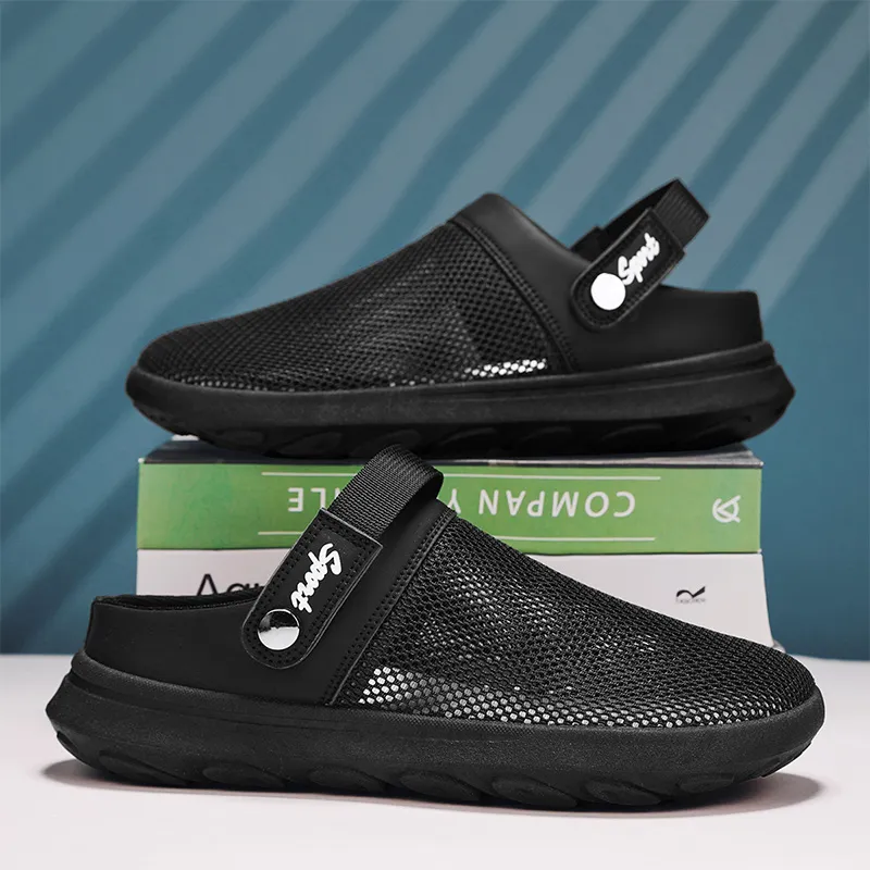 EGCHI Quiet Abrasion Resistant Slip Resistant Closed Toe Slippers Men's-5