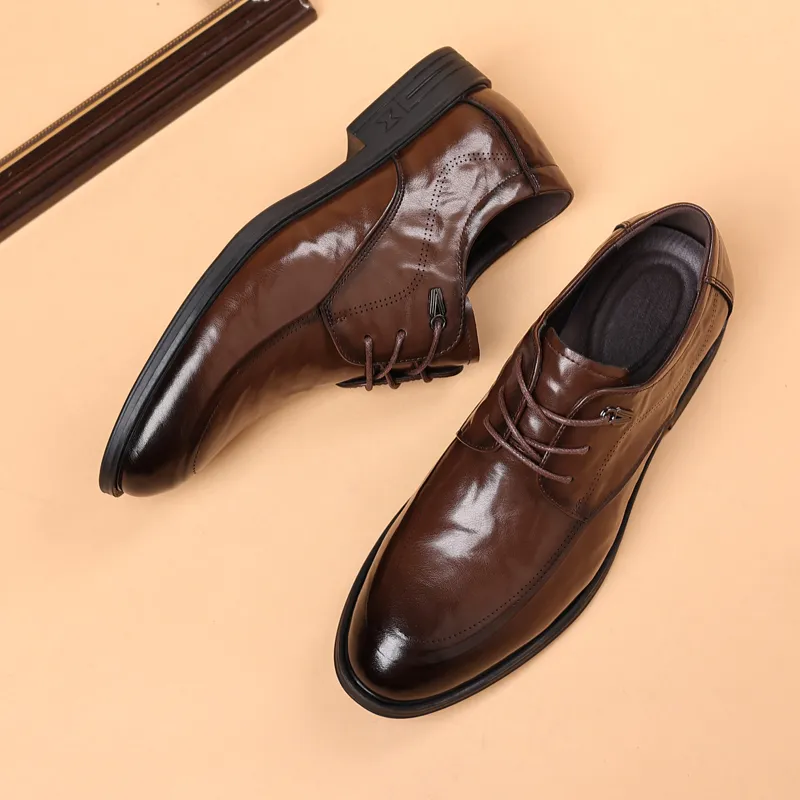 EGCHI Dress Shoes Men Mid Top Black-10