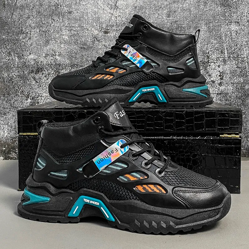 EGCHI High Top Casual Shoes Men's-17