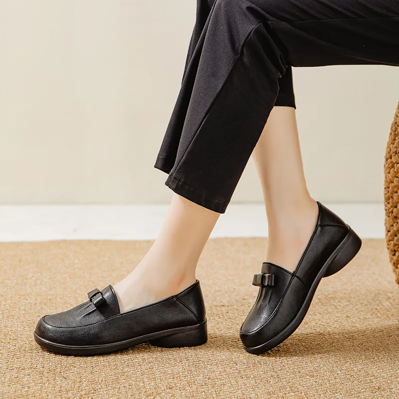 EGCHI Loafers Women's Black/Beige/Pink-2
