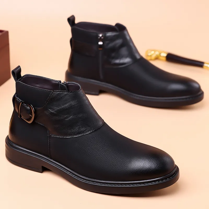 EGCHI Ankle Boots Men Black-8