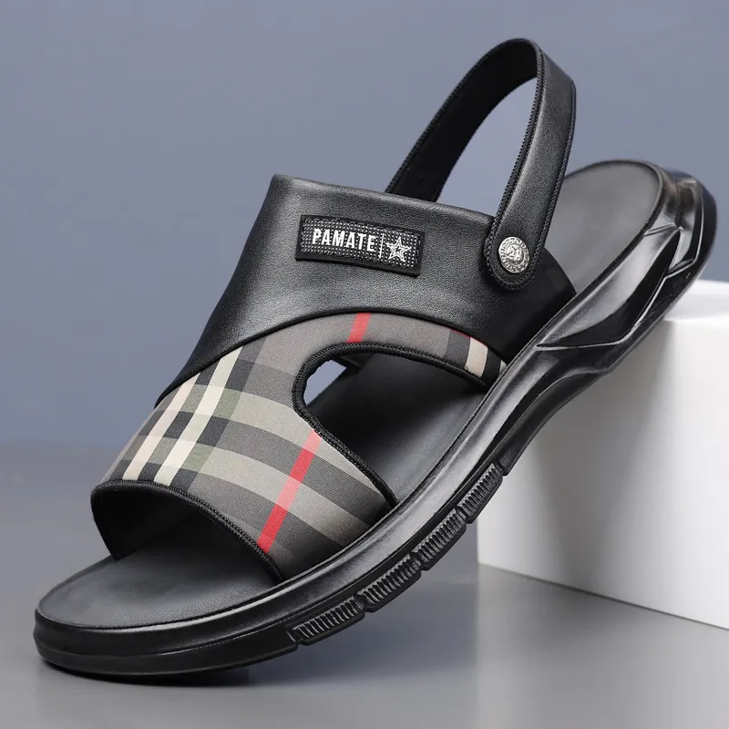 EGCHI Beach Sandals Men's Black-3