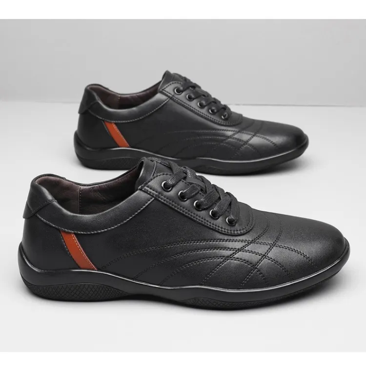 EGCHI Men's Casual Shoes Men Low Top Black-2