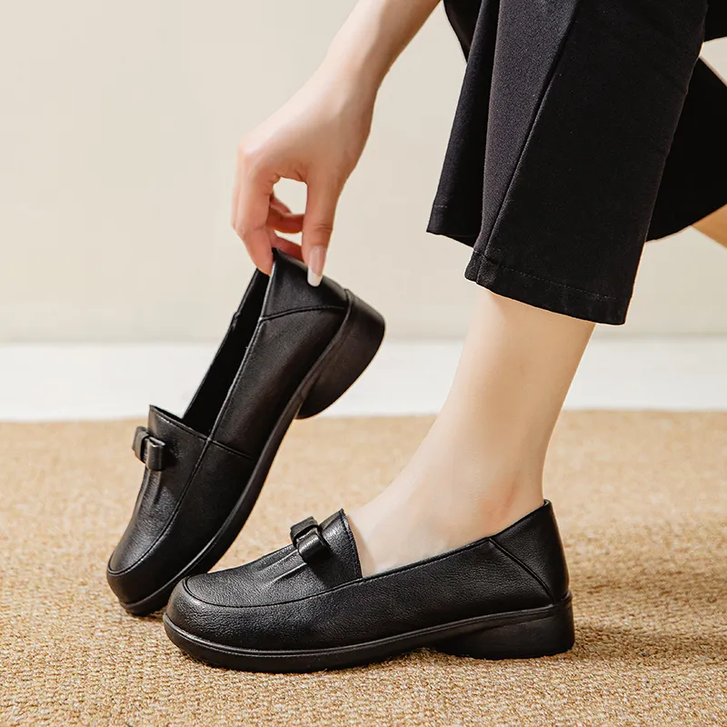 EGCHI Loafers Women's Black/Beige/Pink-1