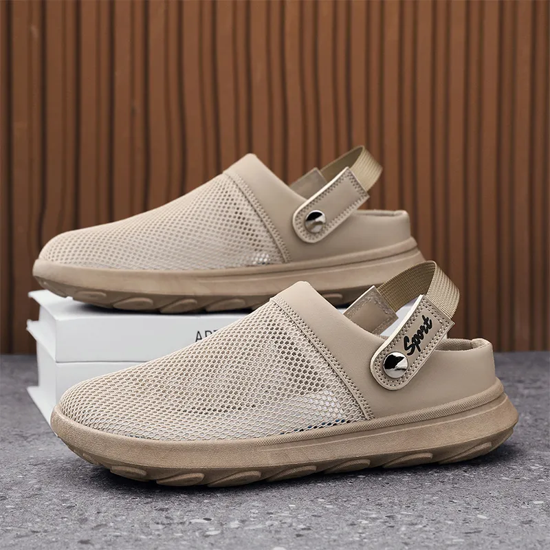 EGCHI Quiet Abrasion Resistant Slip Resistant Closed Toe Slippers Men's-20