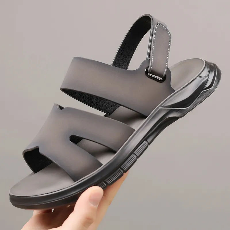EGCHI Beach Sandals Men Gray/Brown-5