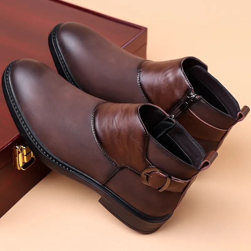 EGCHI Ankle Boots Men Black-5