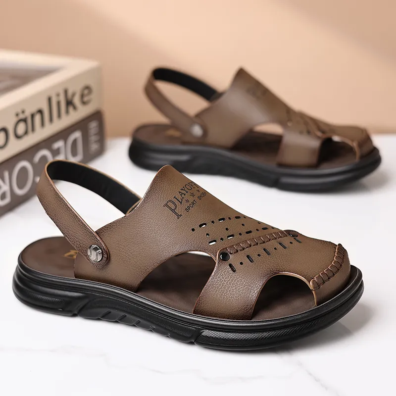 Captain Illy Beach Sandals Men's Brown-4
