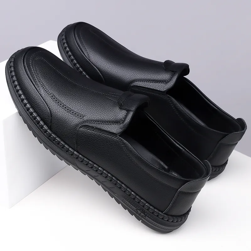 EGCHI Dress Shoes Men Low Top Black-2