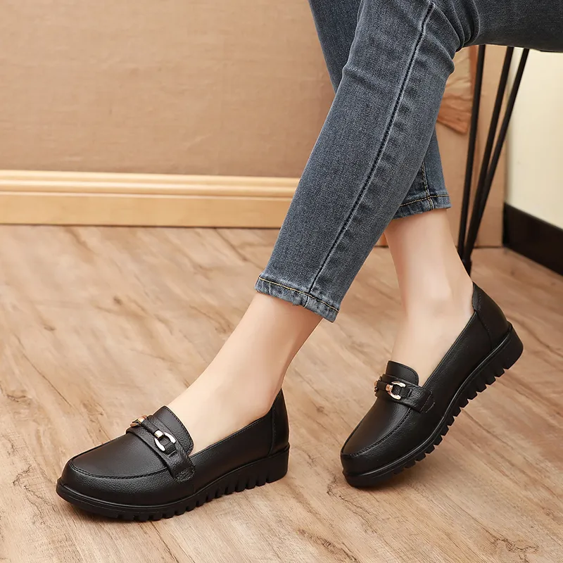 Captain Illy Casual Single Shoes Women's Black-1