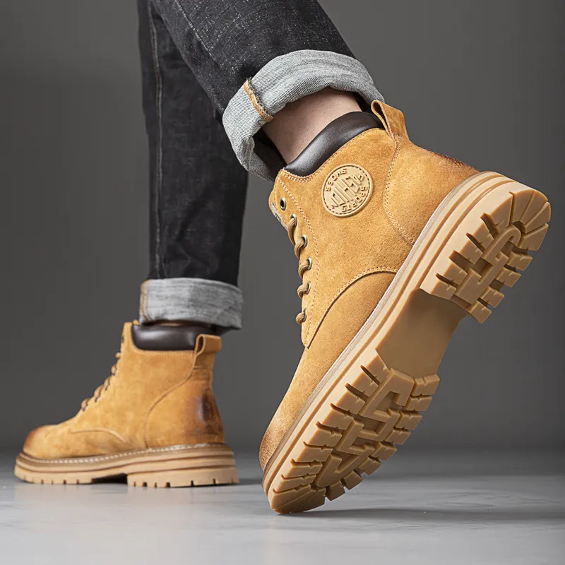 Captain Illy Short Martin Boot Men's Yellow-8