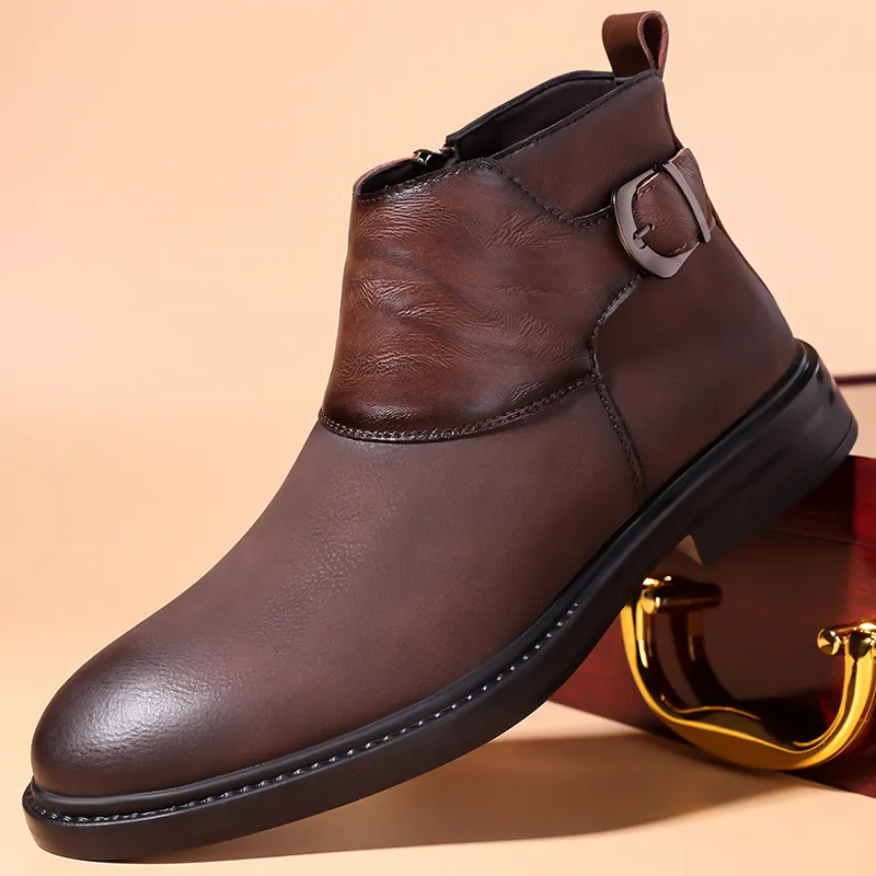 EGCHI Ankle Boots Men Black-4