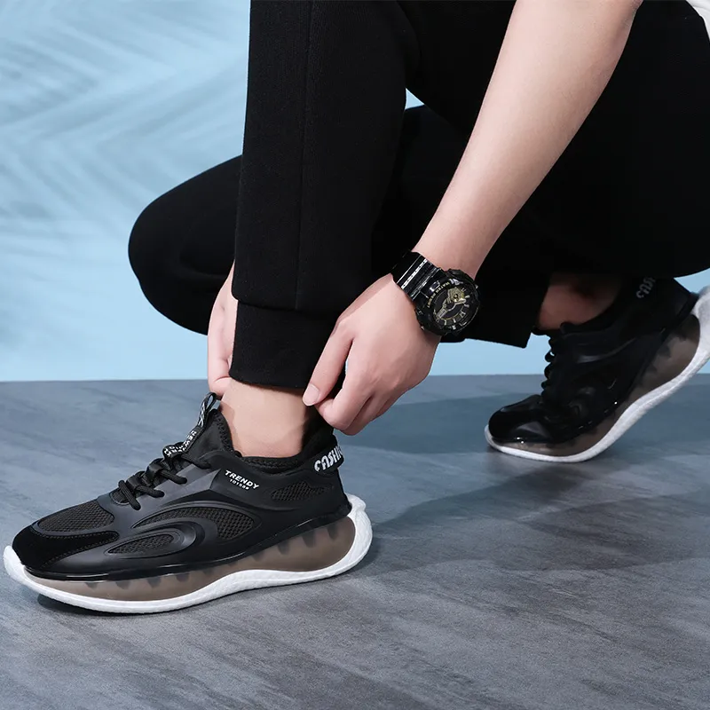 EGCHI Casual Shoes Men Low Top Black-6