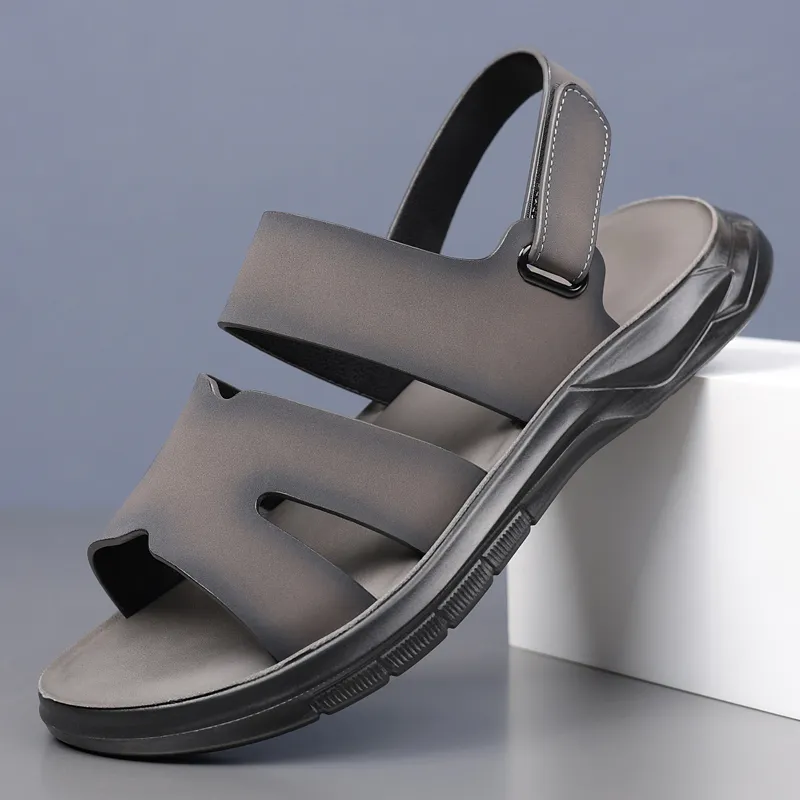 EGCHI Beach Sandals Men Gray/Brown-2