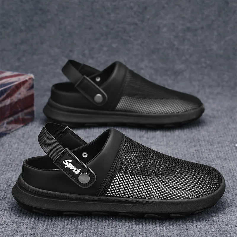 EGCHI Quiet Abrasion Resistant Slip Resistant Closed Toe Slippers Men's-1