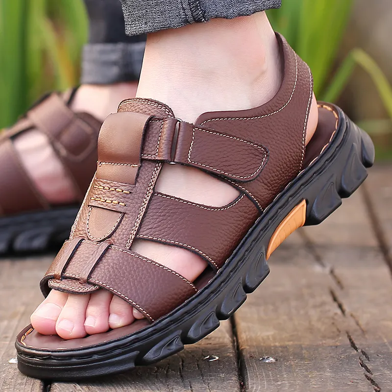 EGCHI Beach Sandals Men Black-6