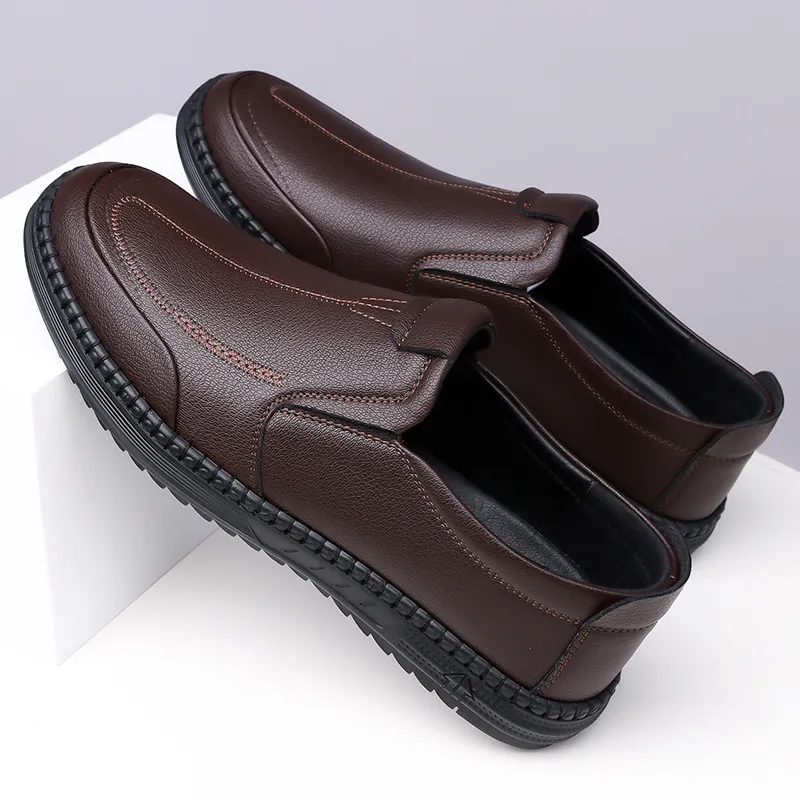 EGCHI Dress Shoes Men Low Top Black-7