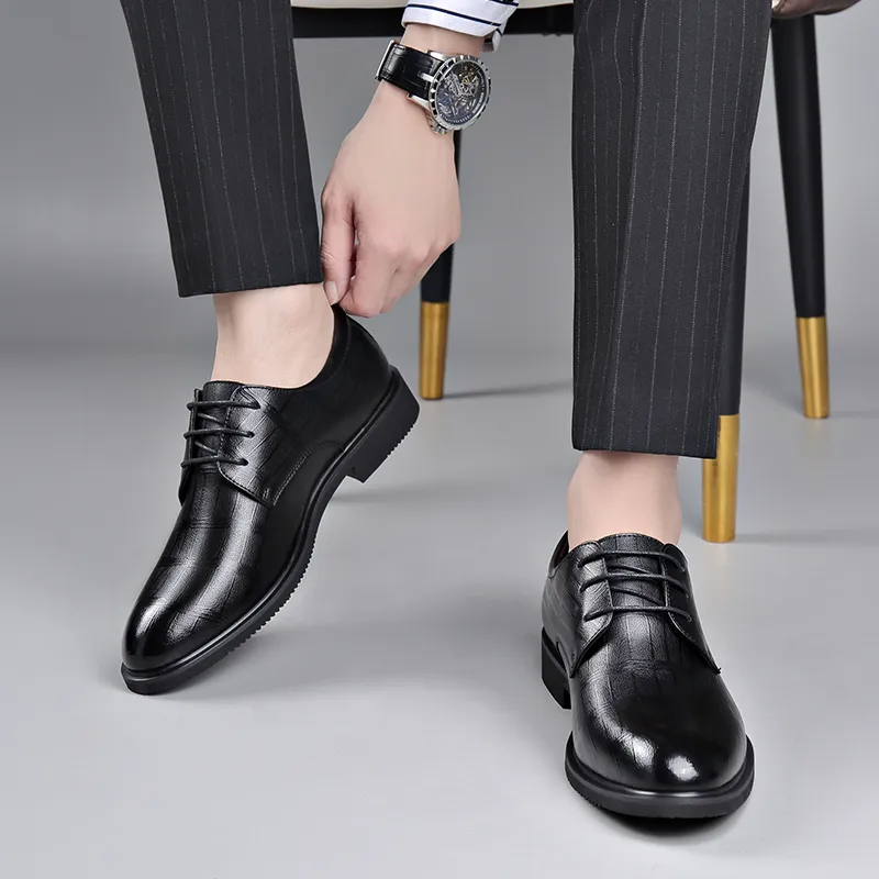 EGCHI Dress Shoes Men Low Top-5