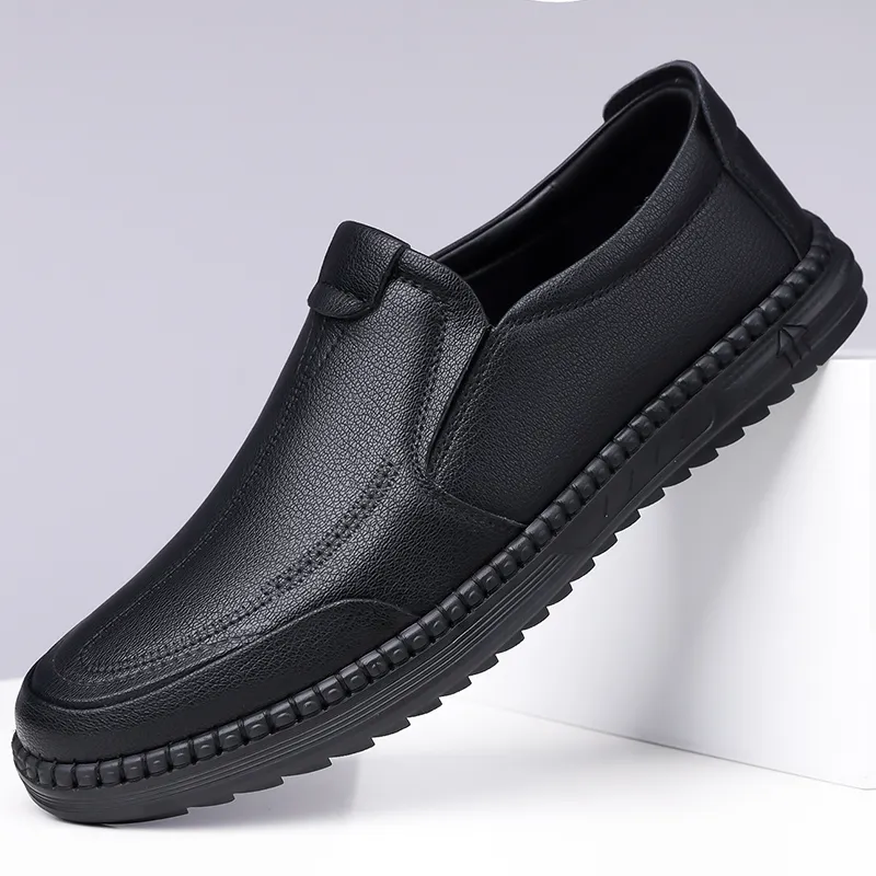 EGCHI Dress Shoes Men Low Top Black-1