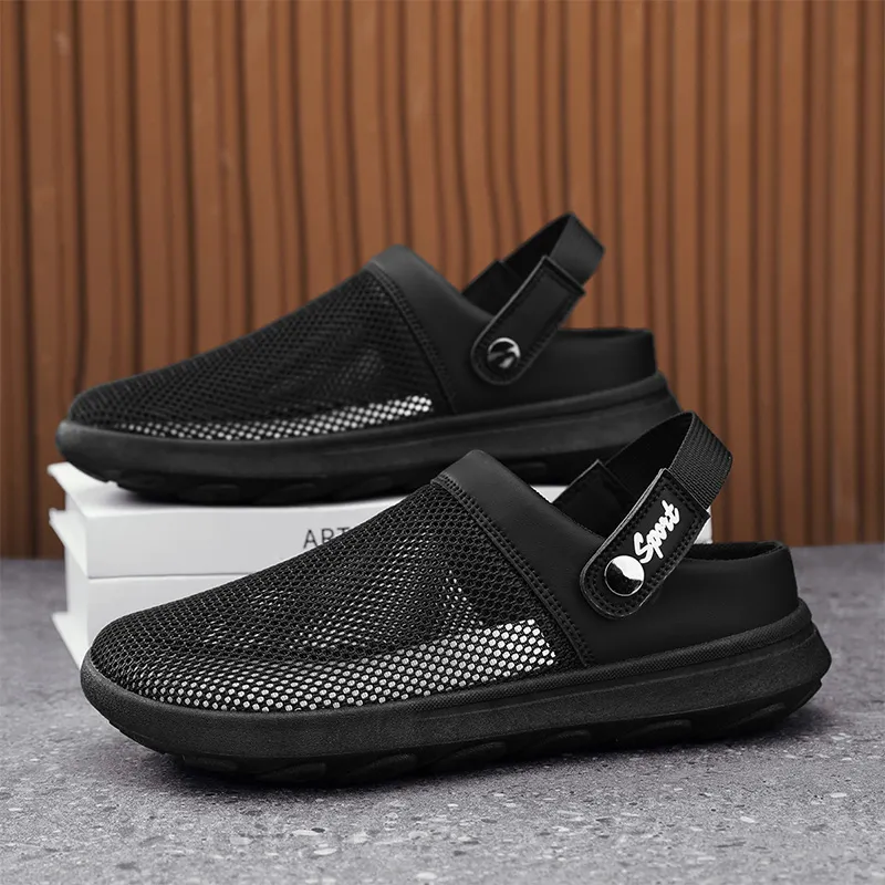 EGCHI Quiet Abrasion Resistant Slip Resistant Closed Toe Slippers Men's-4
