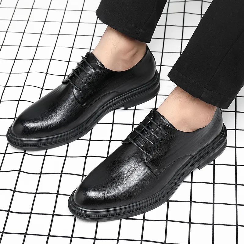 EGCHI Dress Shoes Men Low Top-4