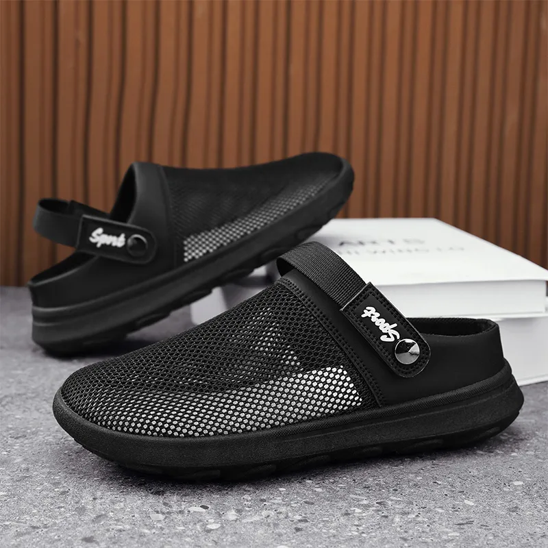 EGCHI Quiet Abrasion Resistant Slip Resistant Closed Toe Slippers Men's-3
