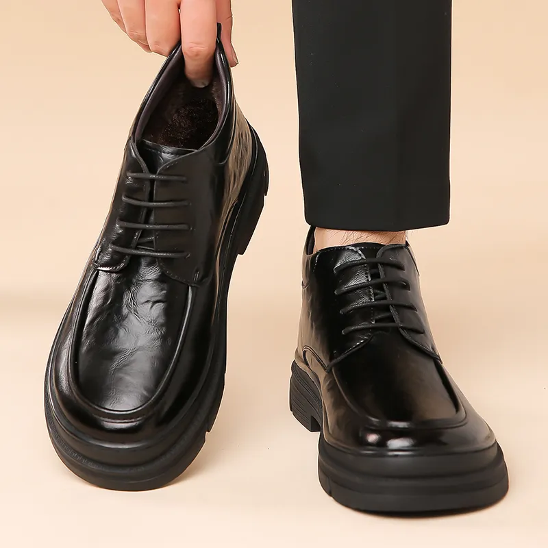 EGCHI Ankle Boots Men Black/Brown-1