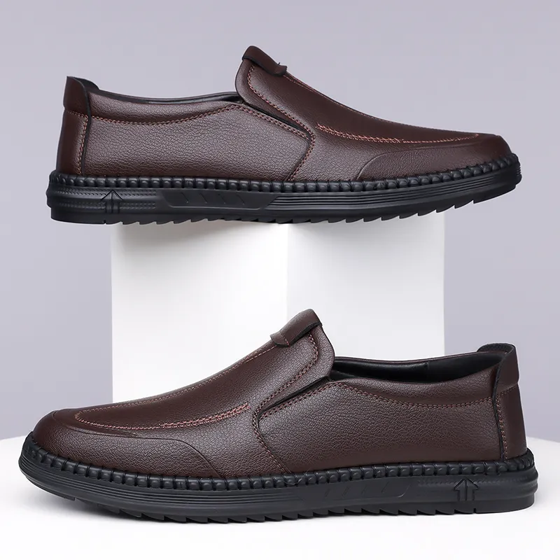 EGCHI Dress Shoes Men Low Top Black-9