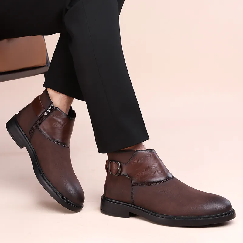 EGCHI Ankle Boots Men Black-10