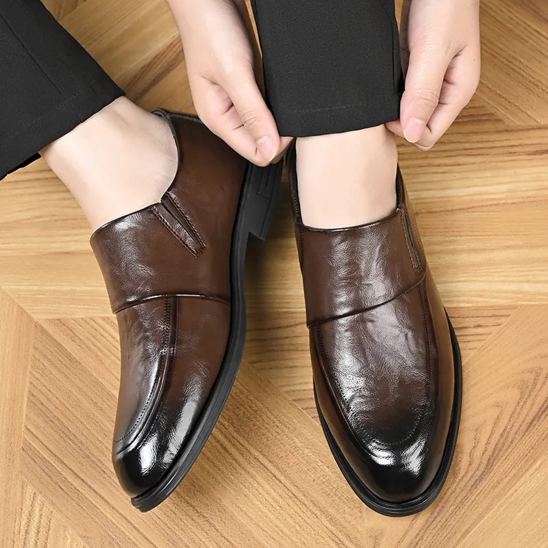 EGCHI Dress Shoes Men Mid Top Black-7