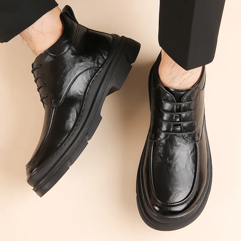 EGCHI Ankle Boots Men Black/Brown-2
