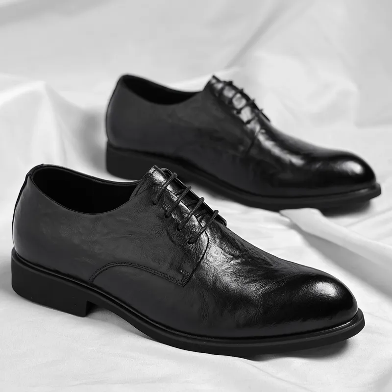 EGCHI Dress Shoes Men Low Top-5