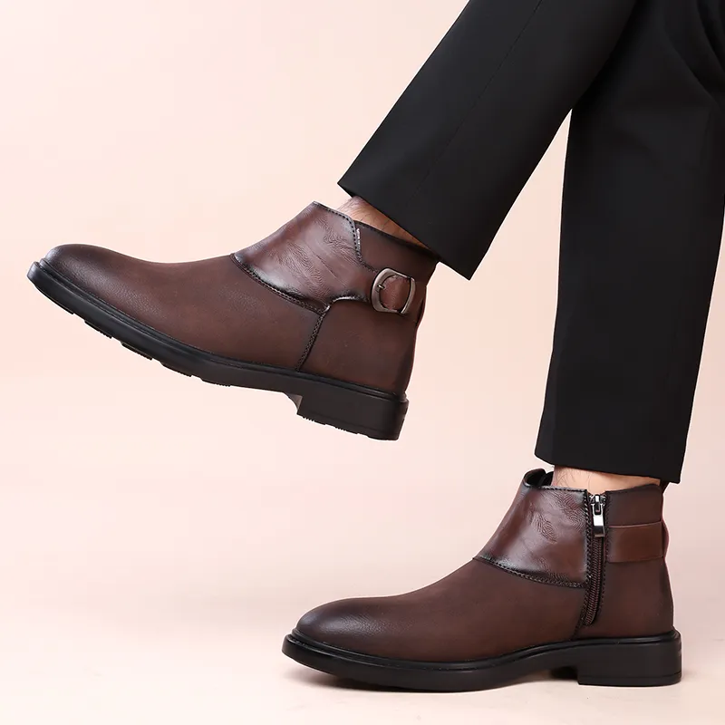 EGCHI Ankle Boots Men Black-11