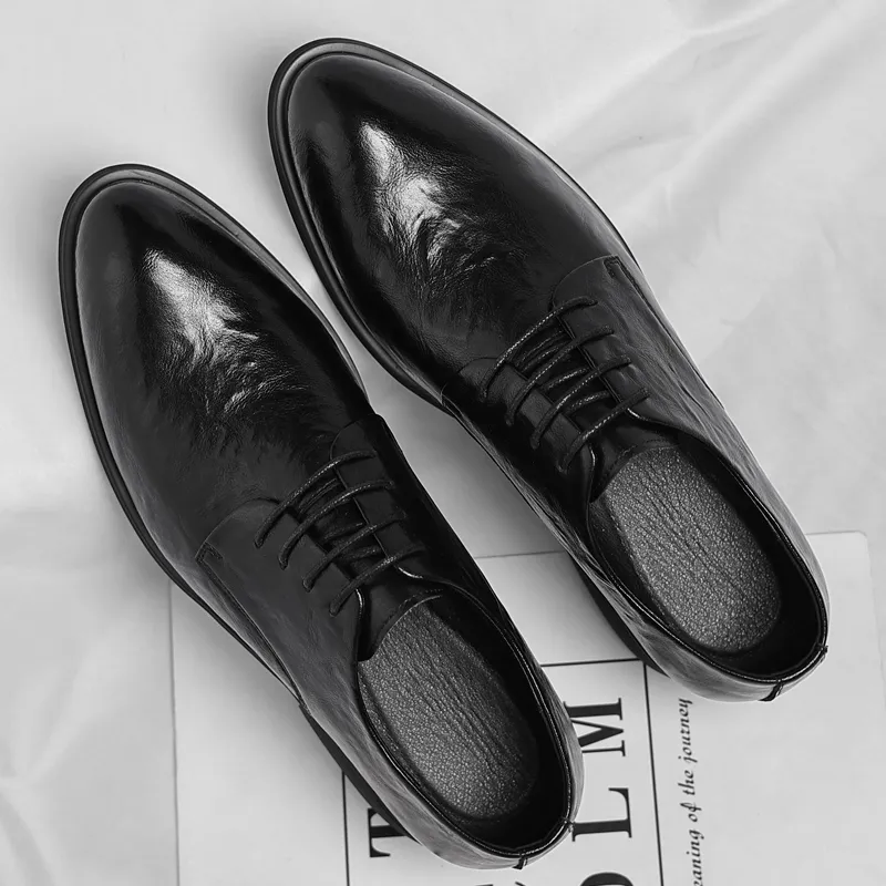 EGCHI Dress Shoes Men Low Top-3