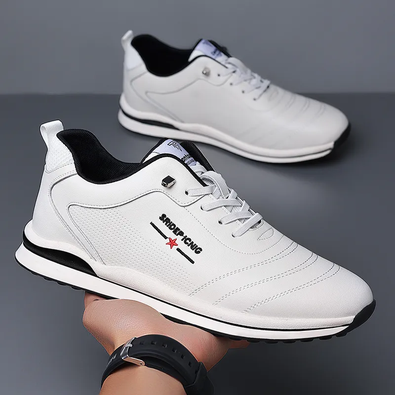 EGCHI Casual Shoes Men Mid Top Black/White-10